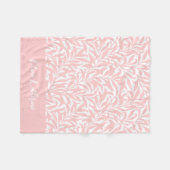 Petale Pink Weidenzweig Monogrammiert Fleecedecke (Vorderseite (Horizontal))