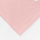 Petale Pink Weidenzweig Monogrammiert Fleecedecke (Ecke)
