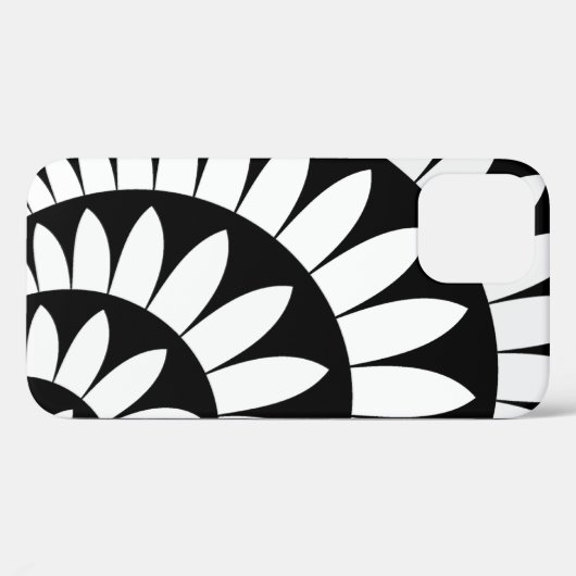 Petalen der schwarzen und weißen Blume Case-Mate iPhone Hülle (Rückseite (Horizontal))