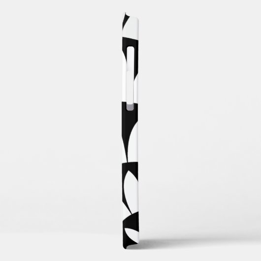 Petalen der schwarzen und weißen Blume Case-Mate iPhone Hülle (Rückseite / Links)