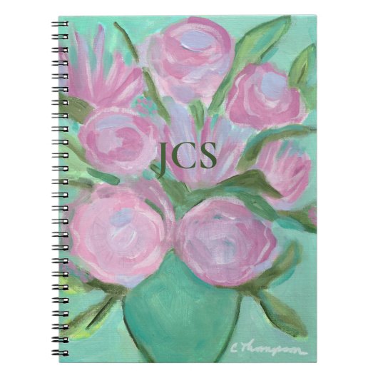 Petalen in rosa Notizbuch Notizblock (Vorderseite)