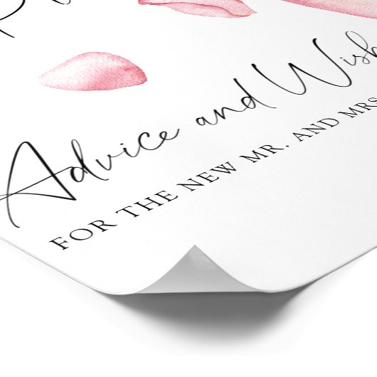 Petalen und Prosecco - Beratung und Wünsche Poster (Ecke)