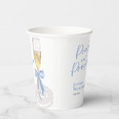 Petalen und Prosecco | Bow Watercolor-Brautparty Pappbecher (Rechts)