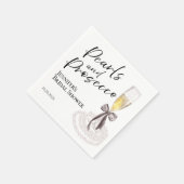 Petalen und Prosecco | Bow Watercolor-Brautparty Serviette (Ecke)