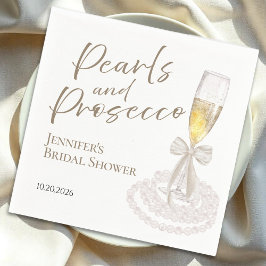 Petalen und Prosecco | Bow Watercolor-Brautparty Serviette