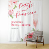 Petalen und Prosecco | Brautparty-Backdrops Wandteppich (Beispiel)