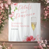 Petalen und Prosecco | Brautparty-Backdrops Wandteppich
