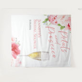 Petalen und Prosecco | Brautparty-Backdrops Wandteppich (Vorderseite (Horizontal))