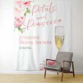 Petalen und Prosecco | Brautparty-Backdrops Wandteppich (Beispiel)