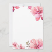 Petalen und Prosecco-Brautparty Einladung (Rückseite)