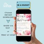 Petalen und Prosecco-Brautparty Einladung