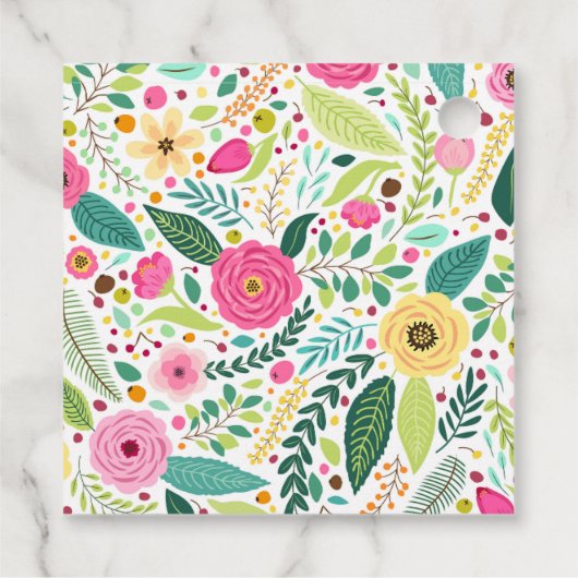 Petalen und Prosecco-Brautparty Geschenkanhänger (Rückseite)