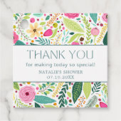 Petalen und Prosecco-Brautparty Geschenkanhänger (Vorderseite)