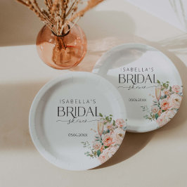 Petalen und Prosecco-Brautparty Pappteller