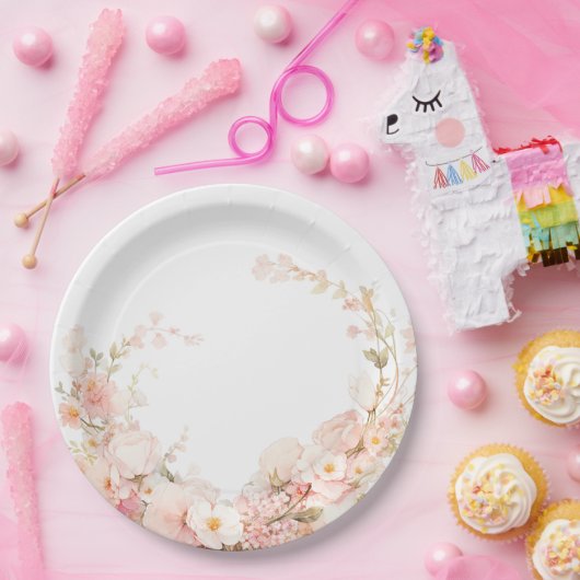 Petalen und Prosecco Pappteller (Party)