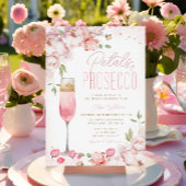 Petalen und Prosecco Pink Brautparty Einladung
