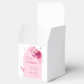 Petalen und Prosecco Pink Brautparty Geschenkschachtel (Geöffnet)