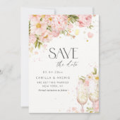 Petalen und Prosecco Save the Date (Vorderseite)