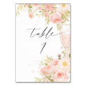 Petalen und Prosecco-Tischnummer Tischnummer (Vorderseite)