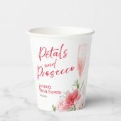 Petalen und Prosecco | Wild Garden Brautparty Pappbecher (Rückseite)