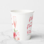 Petalen und Prosecco | Wild Garden Brautparty Pappbecher (Rechts)