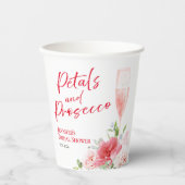 Petalen und Prosecco | Wild Garden Brautparty Pappbecher (Vorderseite)