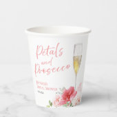 Petalen und Prosecco | Wild Garden Brautparty Pappbecher (Vorderseite)