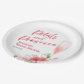 Petalen und Prosecco | Wild Garden Brautparty Pappteller (Schrägansicht)