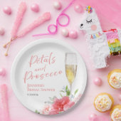 Petalen und Prosecco | Wild Garden Brautparty Pappteller (Party)