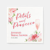 Petalen und Prosecco | Wild Garden Brautparty Serviette (Vorderseite)