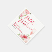 Petalen und Prosecco | Wild Garden Brautparty Serviette (Ecke)