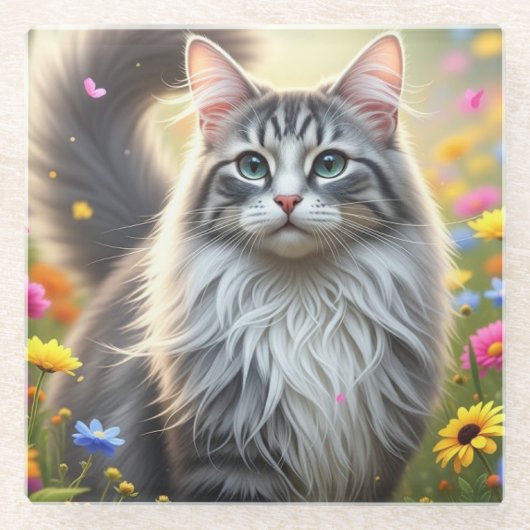 Petalen und Purren Glasuntersetzer (Vorderseite)