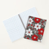 Pétalos Rojos y Blancos sobre Plata Notizblock (Innenseite)