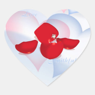 Petalring Herz-Aufkleber