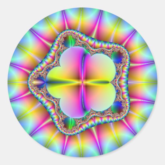 Petals2 Runder Aufkleber (Vorderseite)