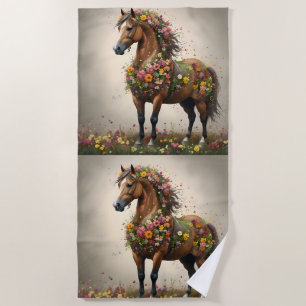 Petals and Hooves: Brawn Horse Fantasy Garden, Strandtuch