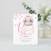 Petals and Pearls Pink Baby Girl Dusche (Stehend Vorderseite)
