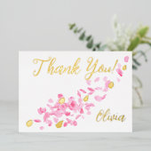 Petals and Prosecco Brautparty Danke, Karte (Stehend vorne)