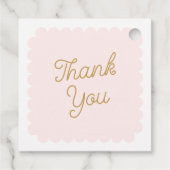 Petals and Prosecco Brautparty Vielen Dank Geschenkanhänger (Rückseite)