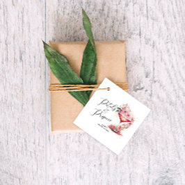 Petals and Prosecco Brautparty Vielen Dank Geschenkanhänger