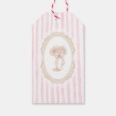 Petals and Prosecco Bridal Shower Geschenkanhänger (Rückseite)