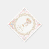 Petals and Prosecco Colorful Floral Bridal Shower  Serviette (Ecke)