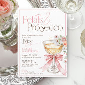 Petals and Prosecco Floral Champagne Bridal Shower Einladung
