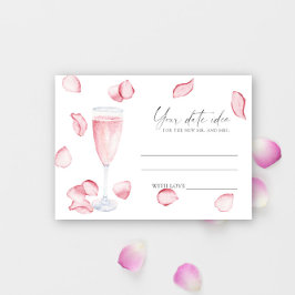 Petals and Prosecco - Ideen für die Datumsnacht \  Begleitkarte