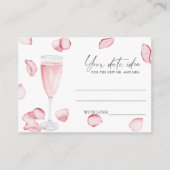 Petals and Prosecco - Ideen für die Datumsnacht \ Begleitkarte (Vorderseite)