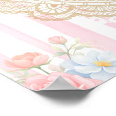 Petals and Prosecco Pink Bridal Shower Welcome Poster (Ecke)