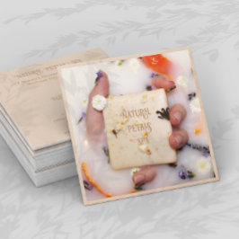 Petals Bath Wellness-Center Business Card Quadratische Visitenkarte