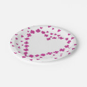 Petals Heart Paper Plate Pappteller (Schrägansicht)