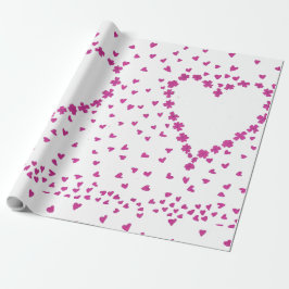 Petals Heart Wrapping Paper Geschenkpapier