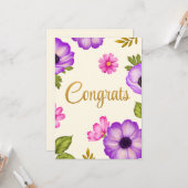 Petals in Harmonie Glückwünsche Gruß Karte (Vorderseite/Rückseite Beispiel)